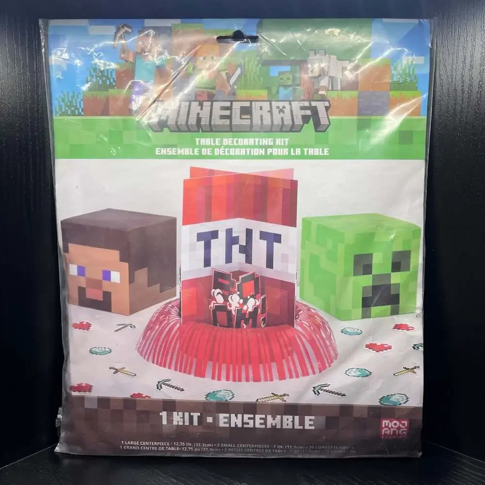 Minecraft Zombie Riding Chicken Plush & Table Decorating Kit Bundle